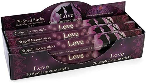ebros gift Lisa Parker Love Spell Fragranced Incense 20 Sticks Pack-Pack of 6 Meditation