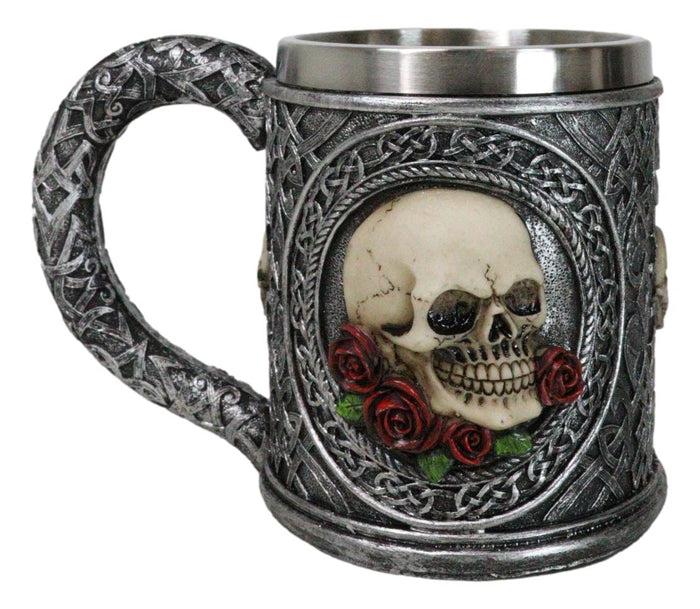 Ebros Gift Love Never Dies Day Of The Dead Gothic Sugar Skull With Rose Flowers Coffee Mug