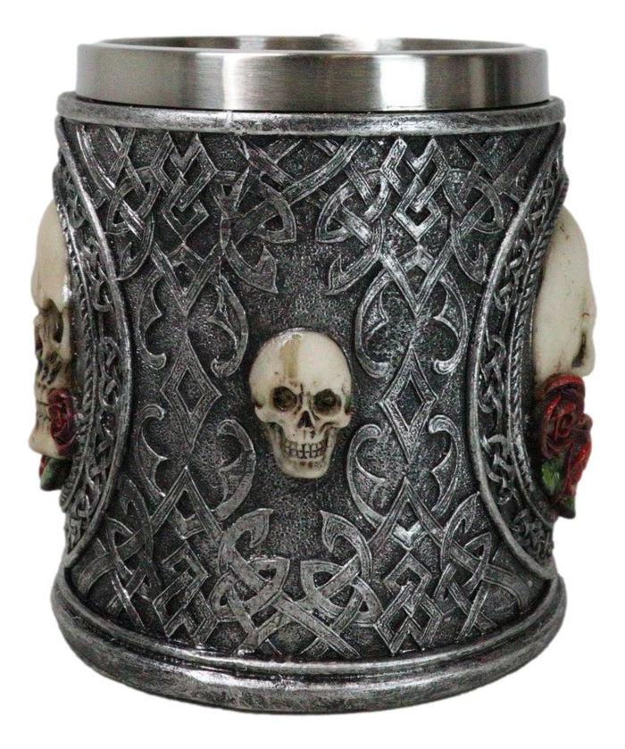 Ebros Gift Love Never Dies Day Of The Dead Gothic Sugar Skull With Rose Flowers Coffee Mug