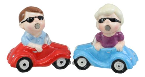 Ebros Gift Love You Valentines Couple Kissing In Cars Magnetic Salt And Pepper Shakers Set