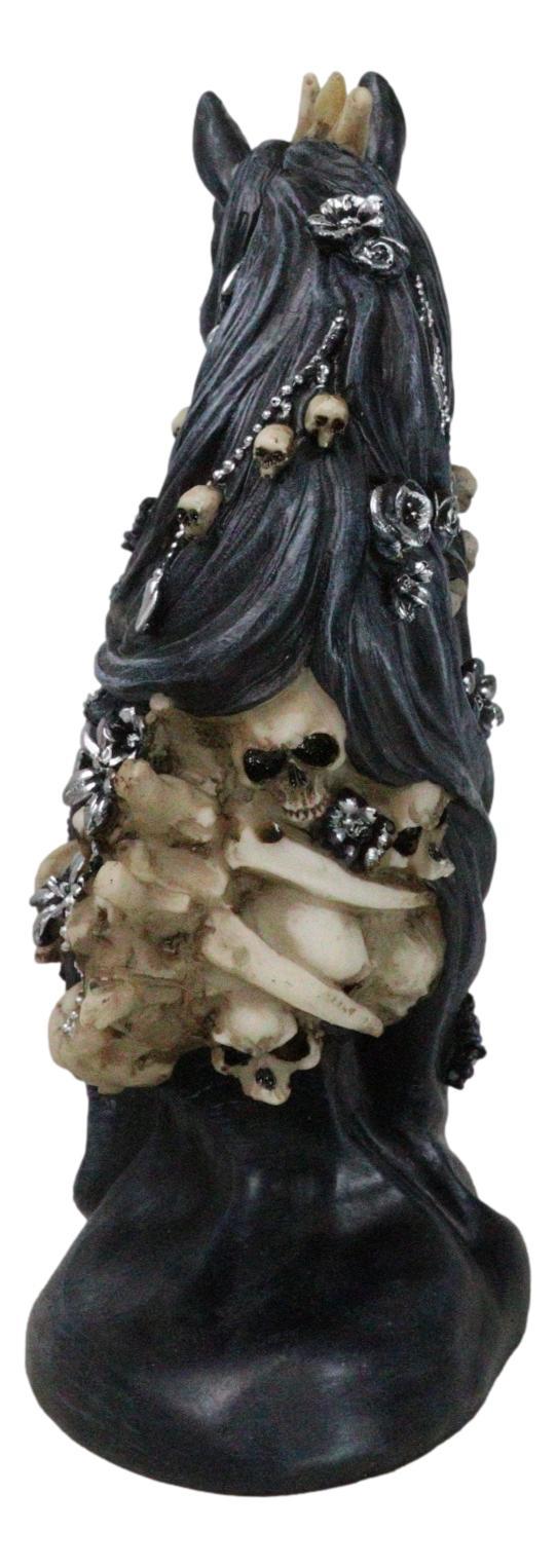 Ebros Gift Macabre Black Dark Unicorn Horse With Skeleton Bones And Skulls Bust Figurine