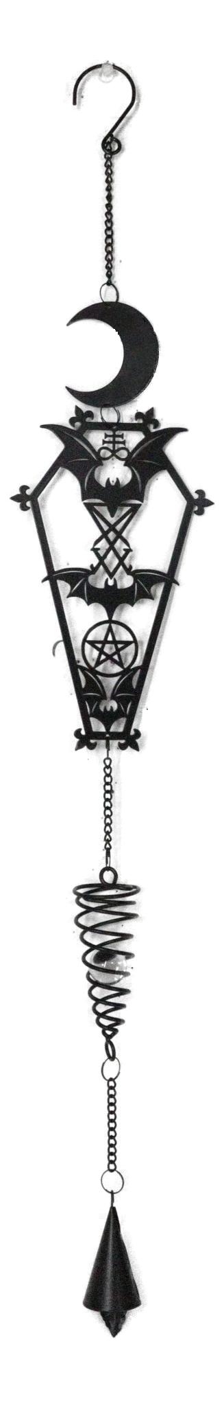 Ebros Gift Macabre From The Crypt Vampire Coffin Moon Bats Spiral Wall Hanging Decoration