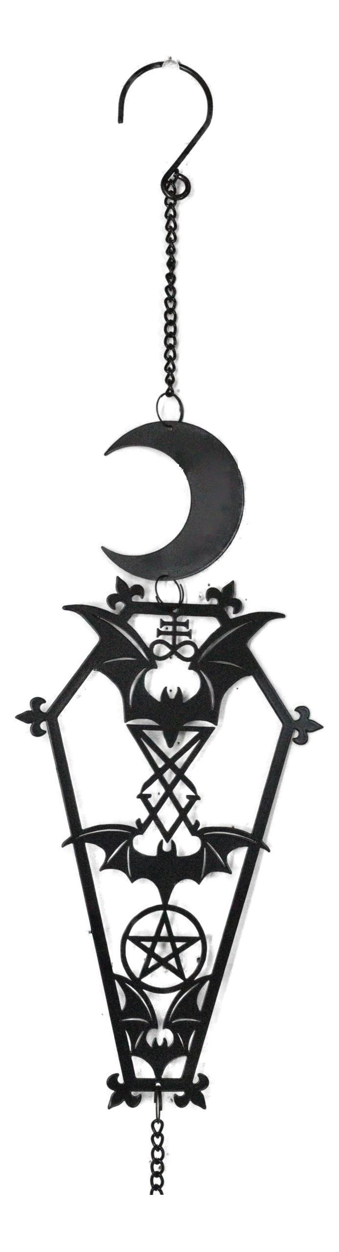 Ebros Gift Macabre From The Crypt Vampire Coffin Moon Bats Spiral Wall Hanging Decoration