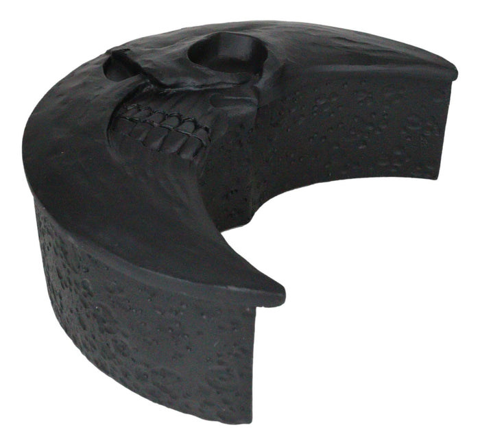 Ebros Gift Macabre Witchcraft Gothic Black Skeletal Crescent Moon Skull Decorative Box
