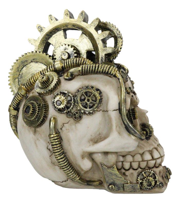 Ebros Gift Mad Max Geared Mohawk Steampunk Cyborg Clockwork And Pipes Punk Skull Figurine