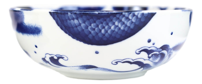 Ebros Gift Made In Japan Asian Oriental Dragons Blue And White Porcelain Bowls Set Of 4