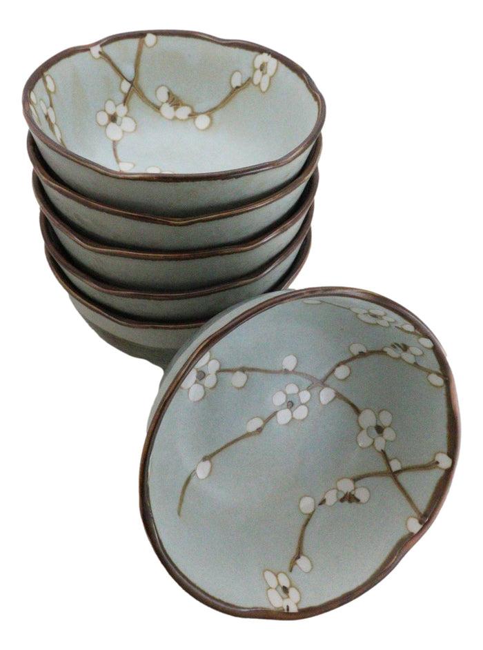 Ebros Gift Made In Japan Ceramic Soushun Sakura Cherry Blossoms Small Rice Soup Bowls 10oz