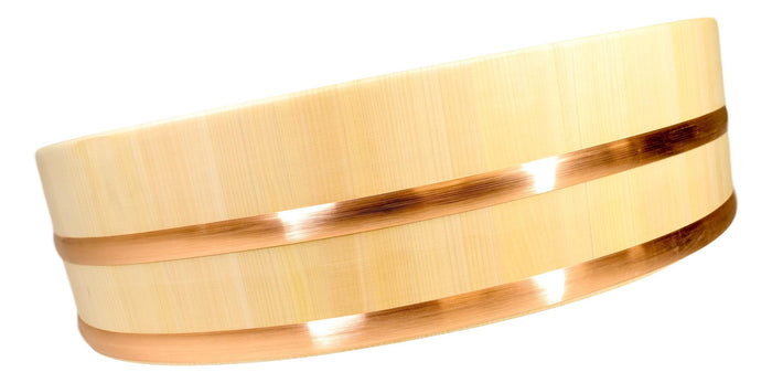 Ebros Gift Made In Japan Hangiri Sushi Oke Rice Cypress Wood Large Mixing Bowl Tub 23.5"Dia