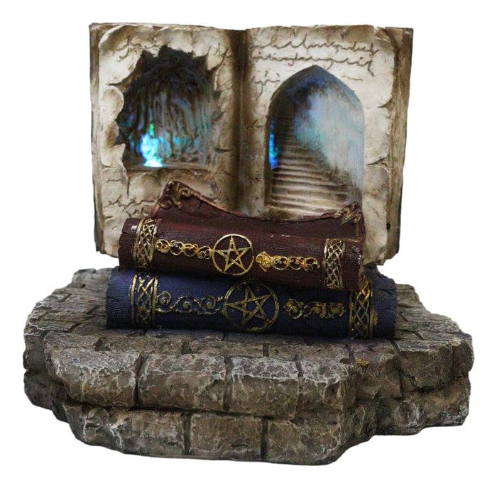 Ebros Gift Magic Spell Pentagram Books With Secret Caverns LED Miniatures Display Stand