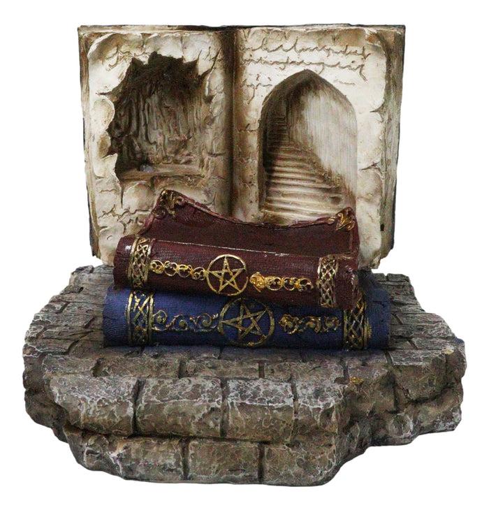 Ebros Gift Magic Spell Pentagram Books With Secret Caverns LED Miniatures Display Stand