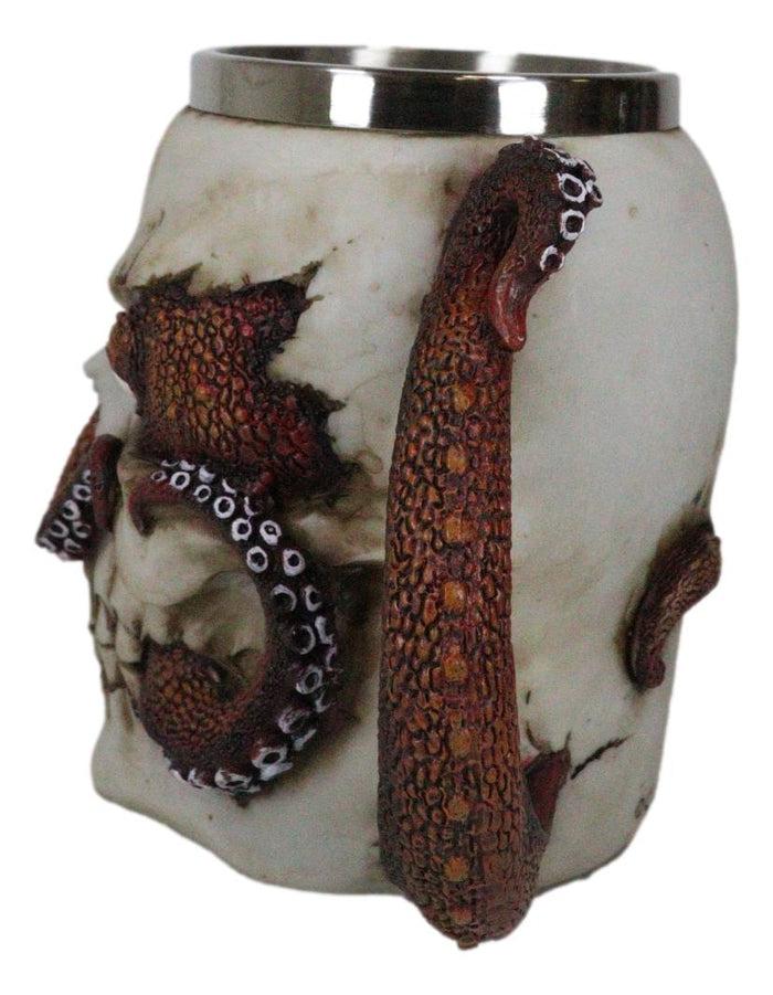 Ebros Gift Marine Cthulhu Octopus Hiding In Skull Crevices Tentacles Arm Handle Coffee Mug