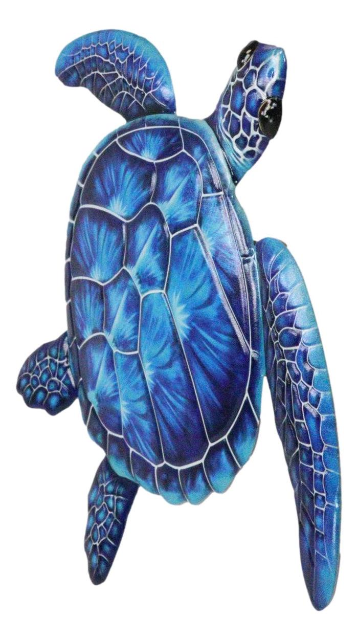 Ebros Gift Marine Ocean Harmony Series Blue Bermuda Elegant Sea Turtle Metal Wall Decor