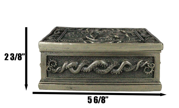 Ebros Gift Marine Octopus Kraken Cthulhu Ancient Sacred Symbols Decorative Jewelry Box