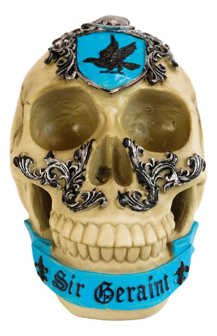 Ebros Gift Matter Britain King Arthur Roundtable Knights Sir Geraint Red Devil Skull Statue