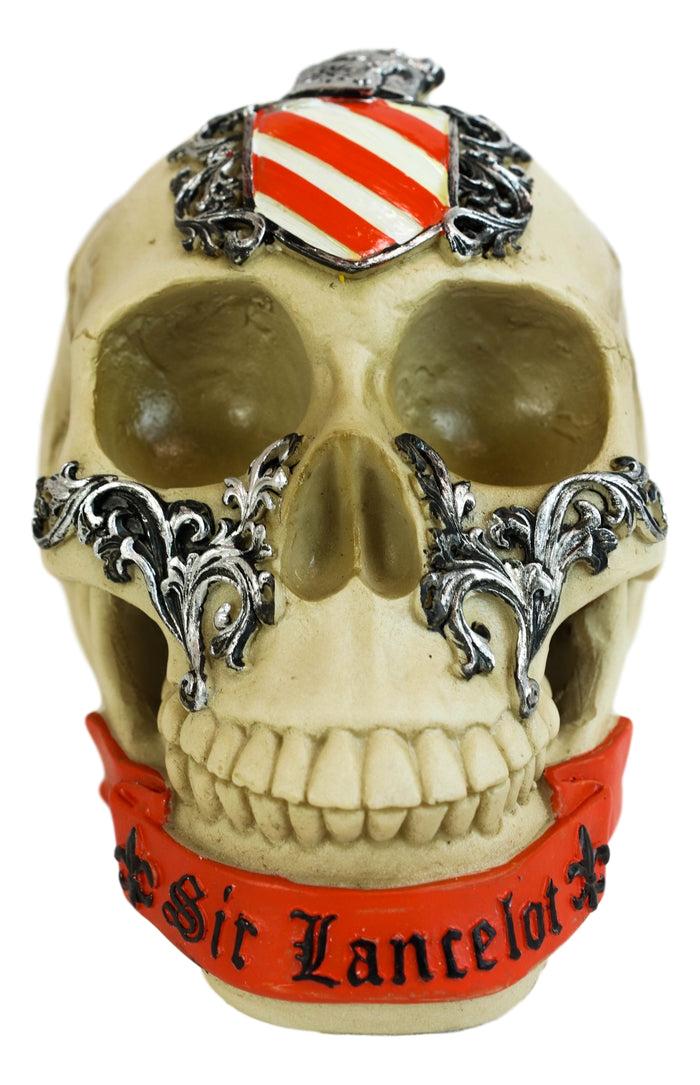 Ebros Gift Matter Britain King Arthur Roundtable Knights Sir Lancelot Dragon Skull Statue