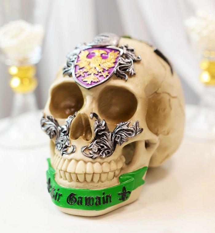 ebros gift Matter Britain King Arthur Roundtable Knights Sir Gawain Greenman Skull Statue