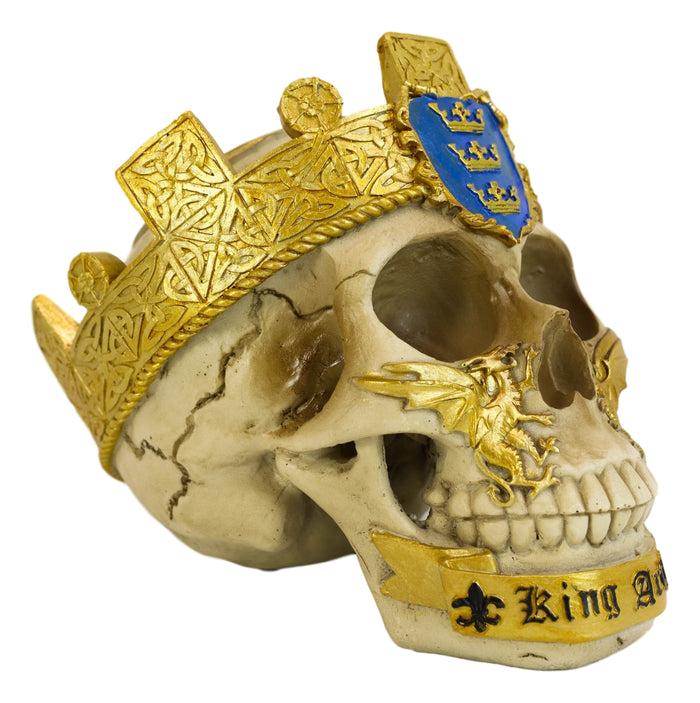Ebros Gift Matter Of Britain King Arthur And Excalibur Roundtable Knights Goth Skull Statue