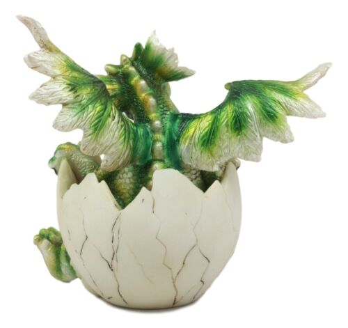 Ebros Gift May Birthstone Dragon Egg Statue 4.75"Tall Green Emerald May Birthstone Gem