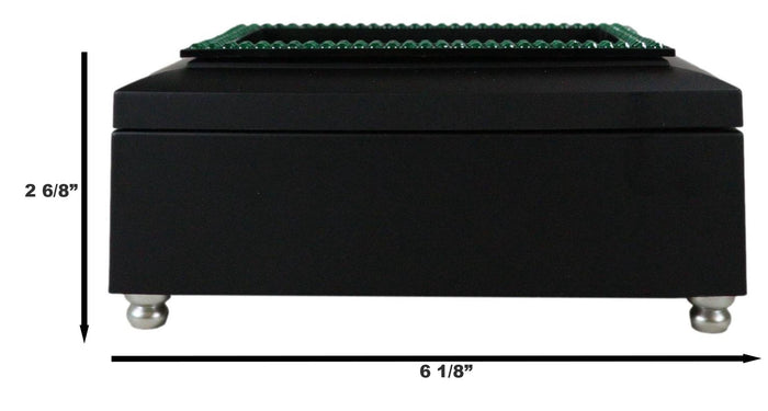 Ebros Gift May Month Emerald Birthstone Sweetness And Happiness Black Musical Trinket Box