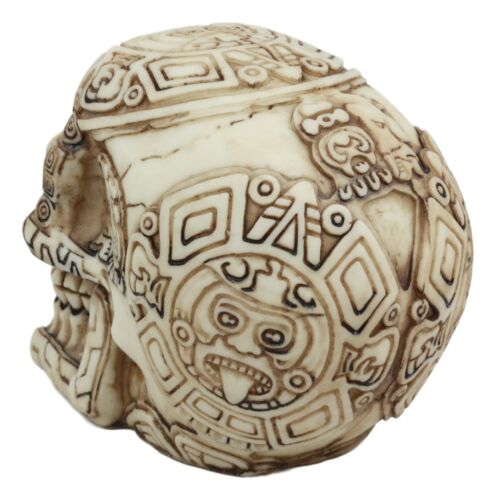 Ebros Gift Mayan Tribal Tattoo Chieftain Skull Statue Skeleton Cranium Voodoo Figurine
