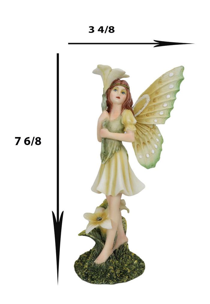 Ebros Gift Meadowland Lily Fairy Holding Flower Stem And Lilies Figurine Fae Garden Fantasy