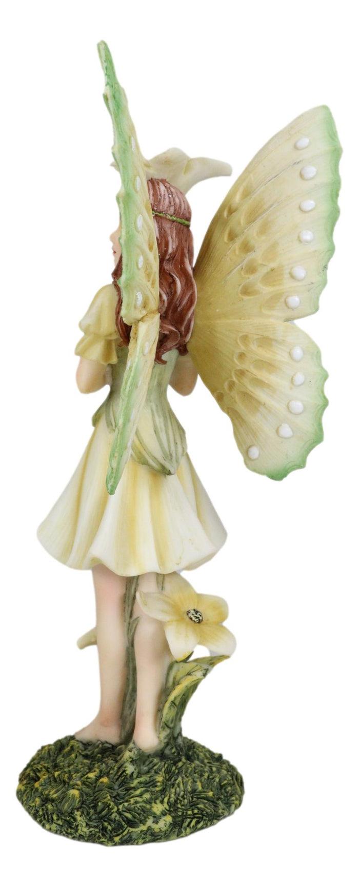 Ebros Gift Meadowland Lily Fairy Holding Flower Stem And Lilies Figurine Fae Garden Fantasy