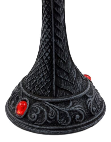 Ebros Gift Medieval Alchemy Dual Twin Dragons Guarding Blood Crystals Wine Goblet Chalice
