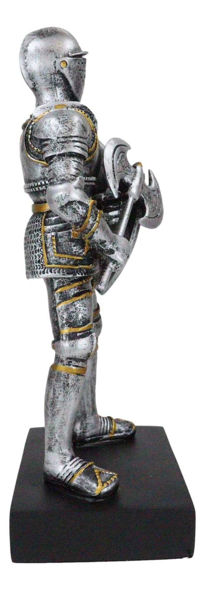 Ebros Gift Medieval Armory Valiant Crusader Knight Of Cross With Axe And Shield Figurine