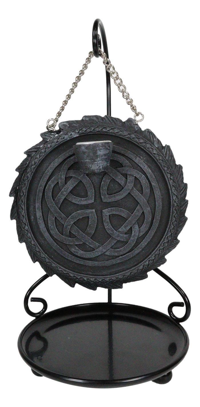Ebros Gift Medieval Celtic Dragon Breath Aroma Waterfall Medal Backflow Incense Cone Burner