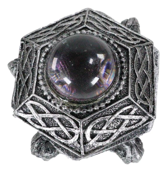 Ebros Gift Medieval Fantasy Dragon Claw With Crystal Gazing Orb Ball Decorative Trinket Box