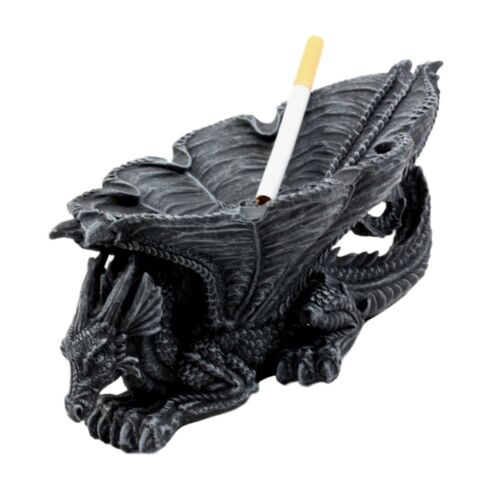 Ebros Gift Medieval Fantasy Large Crouching Dragon Ashtray With Celtic Knotwork Figurine