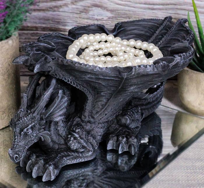 ebros gift Medieval Fantasy Large Crouching Dragon Ashtray With Celtic Knotwork Figurine