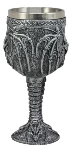 Ebros Gift Medieval Fantasy Ridley Scorching Fire Dragon 5oz Wine Drink Goblet Chalice