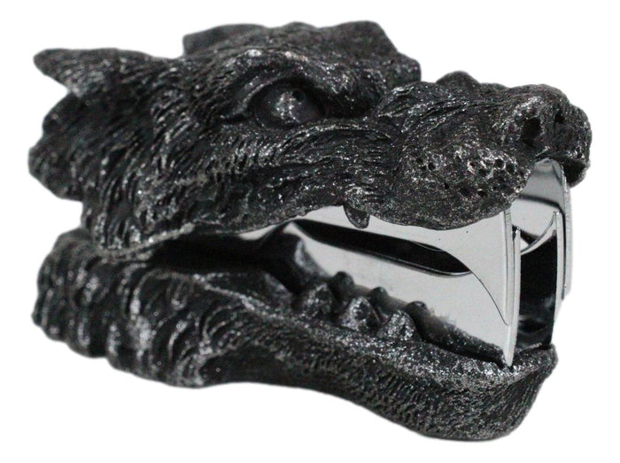 Ebros Gift Medieval Fantasy Werewolf Gray Wolf Gargoyle Head Mini Staple Remover Figurine