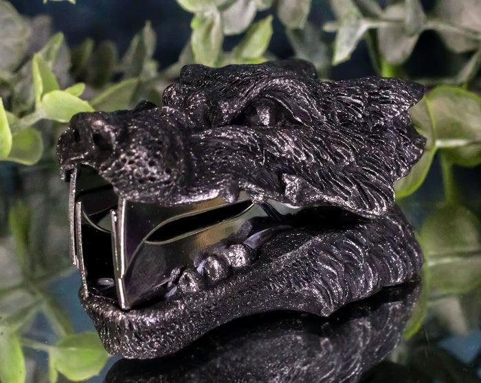 ebros gift Medieval Fantasy Werewolf Gray Wolf Gargoyle Head Mini Staple Remover Figurine