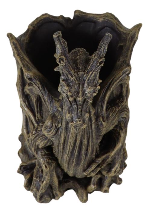Ebros Gift Medieval Forest Tree Ent Greenman Dendritic Roots Dragon Desktop Pen Holder