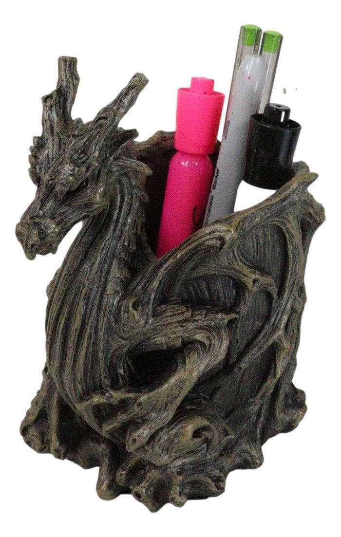 ebros gift Medieval Forest Tree Ent Greenman Dendritic Roots Dragon Desktop Pen Holder