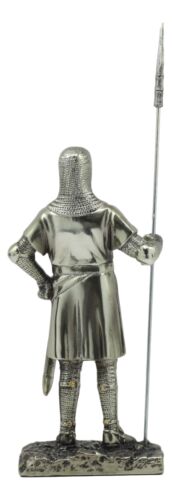 Ebros Gift Medieval Holy Roman Empire Crusader Pikeman Statue Suit Of Armor Halberdier