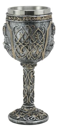 Ebros Gift Medieval Knight Of Chivalry Gauntlet 9.5"H 8oz Wine Drink Goblet Chalice Cup