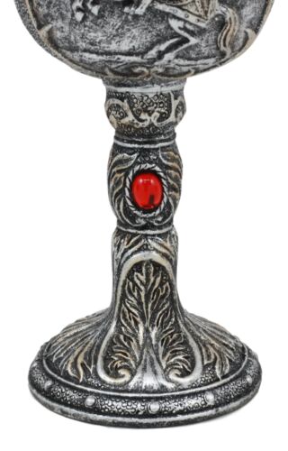 Ebros Gift Medieval Knight Of Chivalry On Charging Horse Wine Goblet Royal Wine Chalice