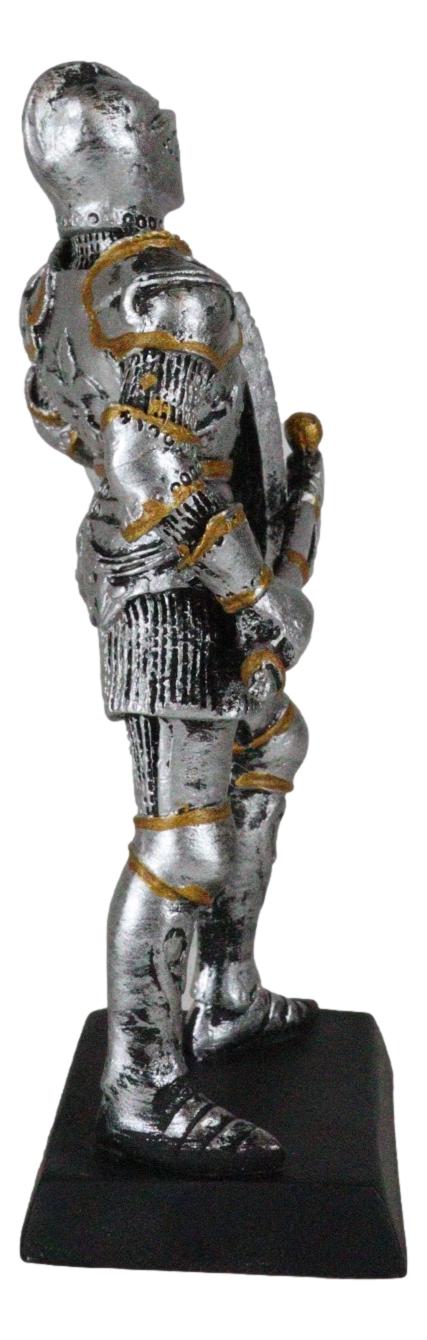 Ebros Gift Medieval Knight With Hand Axe And Heraldry Coat Of Arms Shield Mini Figurine
