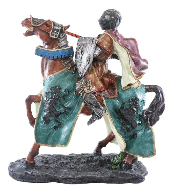 Ebros Gift Medieval Royal Jostling Tournament Charging Calvary Knight Lance Figurine 10"L