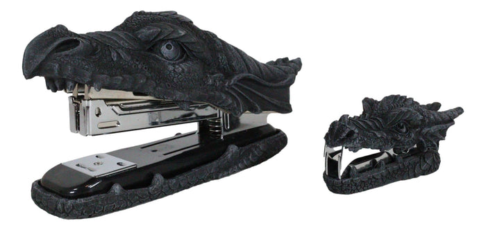 Ebros Gift Medieval Smaug Fire Dragon Head Stapler And Staple Remover Office Desk Decors