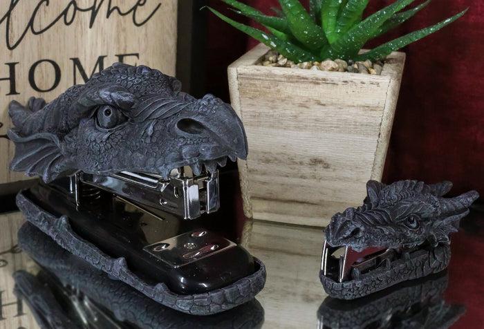 ebros gift Medieval Smaug Fire Dragon Head Stapler And Staple Remover Office Desk Decors