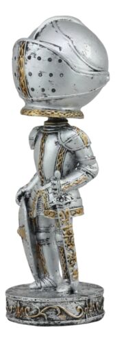 Ebros Gift Medieval Suit Of Armor Crusader Sword And Shield Knight Bobblehead Figurine