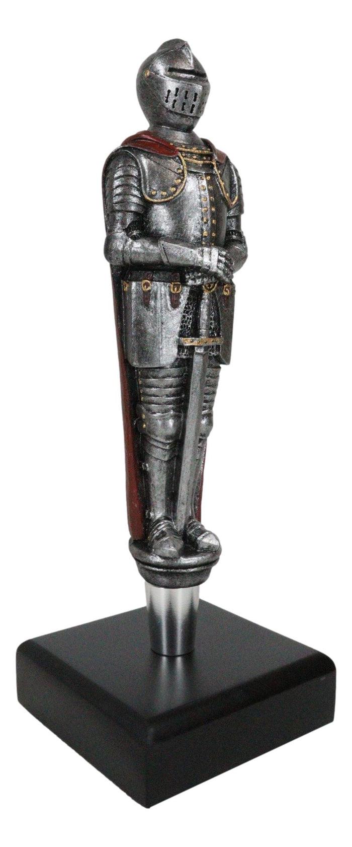 Ebros Gift Medieval Suit Of Armor Kings Knight Swordsman Novelty Beer Tap Handle Figurine