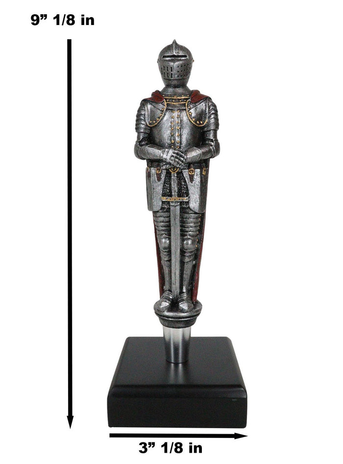 Ebros Gift Medieval Suit Of Armor Kings Knight Swordsman Novelty Beer Tap Handle Figurine
