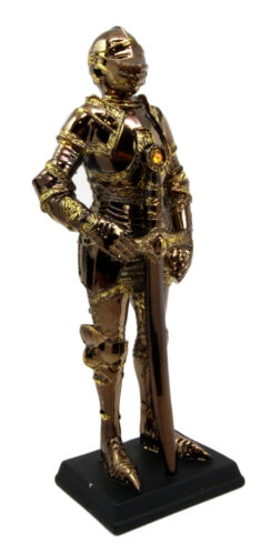 Ebros Gift Medieval Suit Of Armor Knight Of Chivalry Long Sworsdman Figurine 7"H Statue