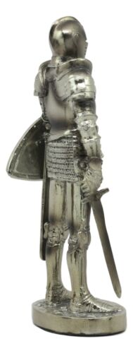 Ebros Gift Medieval Suit Of Armor Statue 7"H Swordsman Brave Lionheart Knight Figurine
