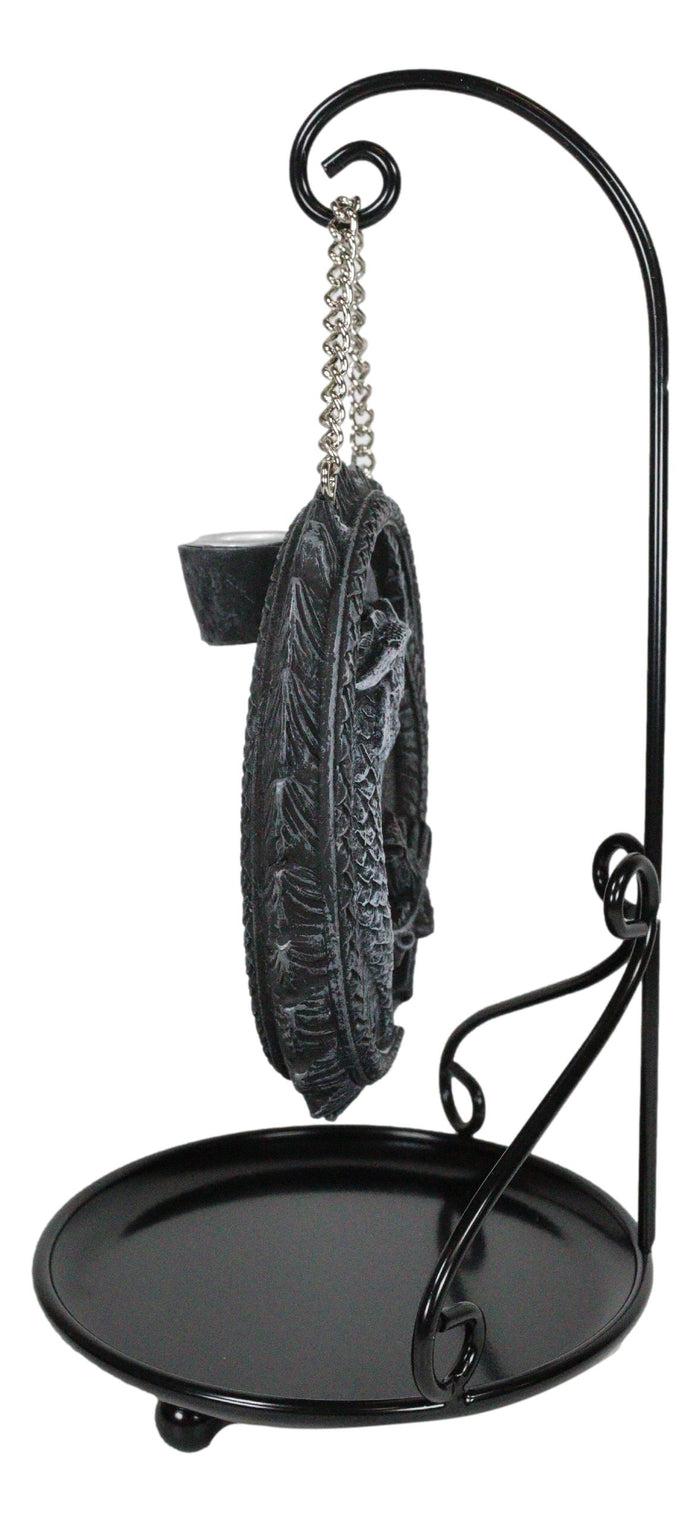 Ebros Gift Medieval Ying Yang Dragons Aroma Waterfall Medal Backflow Incense Cone Burner